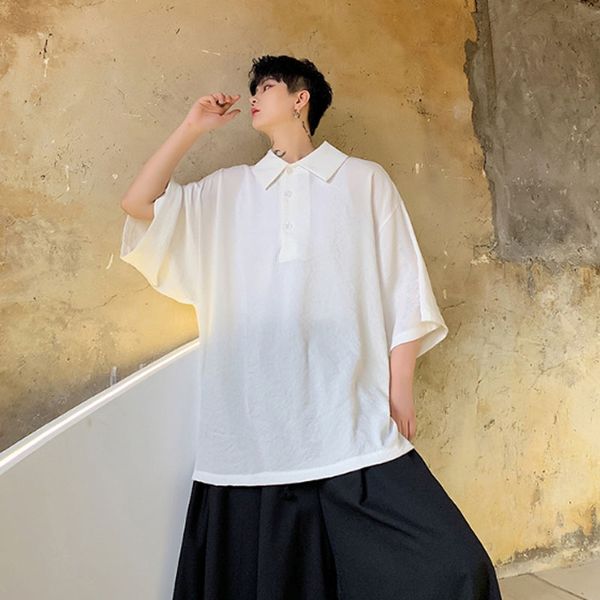 men loose oversized short sleeve pullover shirt male vintage fashion streetwear hip hop casual black white shirts, White;black
men loose oversized short sleeve pullover shirt male vintage fashion streetwear hip hop casual black white shirts, White;black