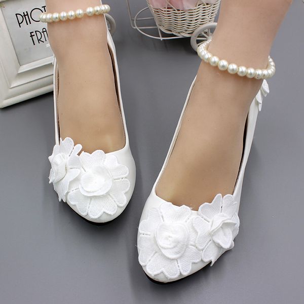 white lace flower wedding shoes woman low heel round toe plus size 40 41 woman shoes high heels white wedding, Black
white lace flower wedding shoes woman low heel round toe plus size 40 41 woman shoes high heels white wedding, Black