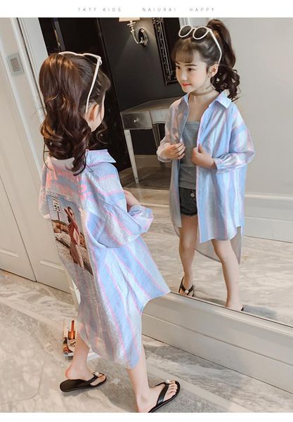 fashion summer new girls sun protection clothing stripes long section comfortable shirt jacket foreign thin thin sunscreen cloth, White;black
fashion summer new girls sun protection clothing stripes long section comfortable shirt jacket foreign thin thin sunscreen cloth, White;black