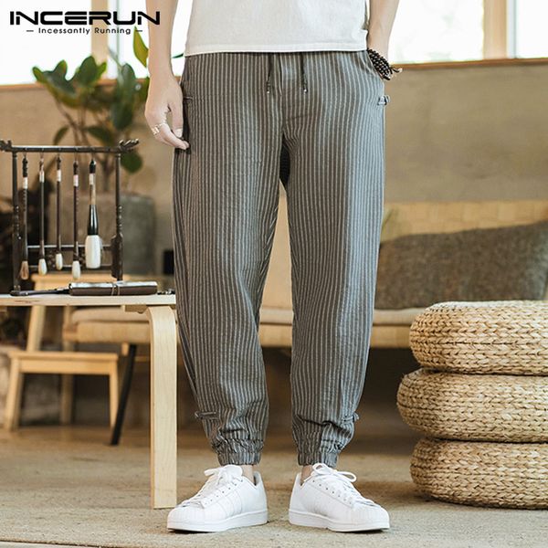 incerun men casual striped pants drawstring pockets loose joggers streetwear harem trousers men harajuku leisure pantalon s-5xl, Black
incerun men casual striped pants drawstring pockets loose joggers streetwear harem trousers men harajuku leisure pantalon s-5xl, Black