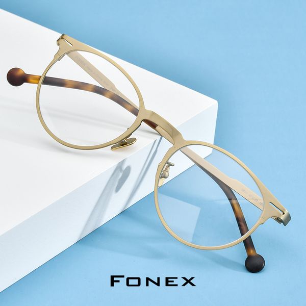 fonex pure titanium prescription glasses retro round eyeglasses frame men optical myopia eyewear eye glass for women korean 8510, Black
fonex pure titanium prescription glasses retro round eyeglasses frame men optical myopia eyewear eye glass for women korean 8510, Black