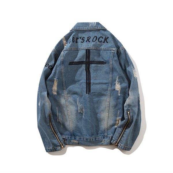 men's jackets mens designer fashion oversize loose cross embroidery holes denim sleeve zipper design high street casual outwear m-xxl, Black;brown
men's jackets mens designer fashion oversize loose cross embroidery holes denim sleeve zipper design high street casual outwear m-xxl, Black;brown