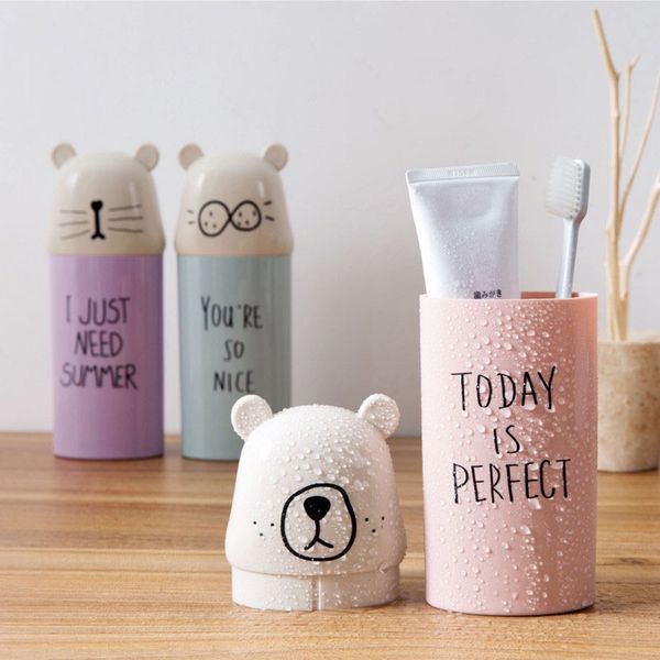 cartoon bear toothpaste toothbrush holder bathroom accessories portable travel toothbrush cover cup bathroom organizer
cartoon bear toothpaste toothbrush holder bathroom accessories portable travel toothbrush cover cup bathroom organizer