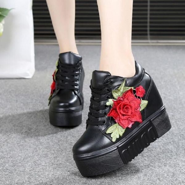 small white shoes female mesh sponge cake thick bottom increased 10cm single shoes flowers simple female casual shoes, Black
small white shoes female mesh sponge cake thick bottom increased 10cm single shoes flowers simple female casual shoes, Black