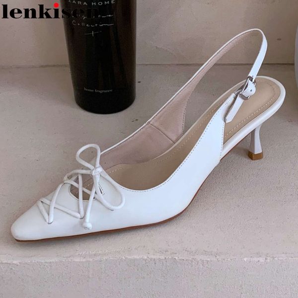 lenkisen gladiator full grain leather bowtie hollow pointed toe thin high heels buckle straps mature gorgeous fashion pumps l59, Black
lenkisen gladiator full grain leather bowtie hollow pointed toe thin high heels buckle straps mature gorgeous fashion pumps l59, Black