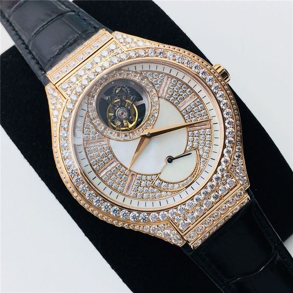 r8 factory real flywheel cal.600p tourbillon movement.6 point position power storage display diameter 46mm18k gold diamond watch, Slivery;brown
r8 factory real flywheel cal.600p tourbillon movement.6 point position power storage display diameter 46mm18k gold diamond watch, Slivery;brown