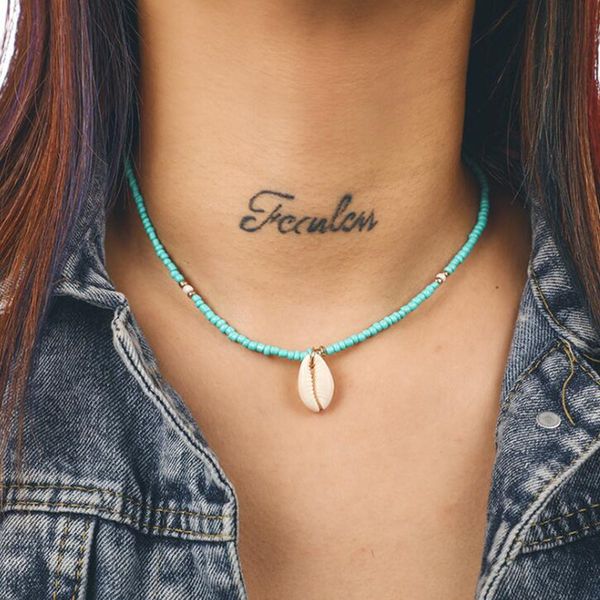 diezi bohemia summer shell pendant necklace for women 2019 new sky blue beads choker necklace for girls party jewelry, Silver
diezi bohemia summer shell pendant necklace for women 2019 new sky blue beads choker necklace for girls party jewelry, Silver