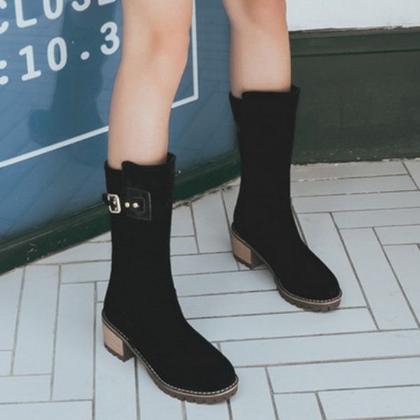 heflashor fashion women boots autumn winter temperament ladies new round head long boots female casual 2019, Black
heflashor fashion women boots autumn winter temperament ladies new round head long boots female casual 2019, Black