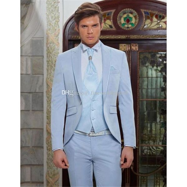 one button groomsmen peak lapel wedding groom tuxedos men suits wedding/prom/dinner man blazer(jacket+tie+vest+pants) 630, Black;gray
one button groomsmen peak lapel wedding groom tuxedos men suits wedding/prom/dinner man blazer(jacket+tie+vest+pants) 630, Black;gray