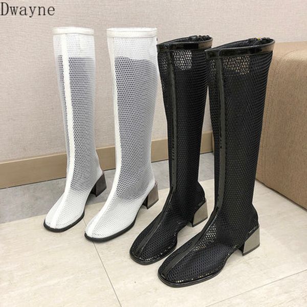 net red was thin female boots hollow summer 2019 new mesh high boots long thick with european style, Black
net red was thin female boots hollow summer 2019 new mesh high boots long thick with european style, Black