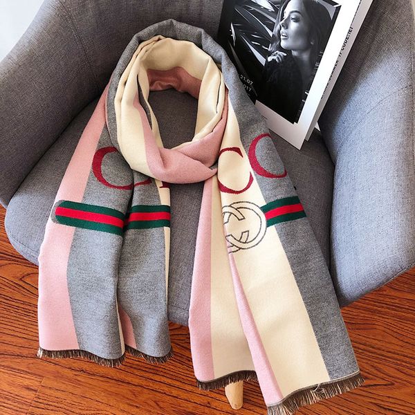 women stripe logo scarf winter tassel warm pashmina red green blanket scarfs poncho cashmere stole joker big pashminas 180*70cm, Blue;gray
women stripe logo scarf winter tassel warm pashmina red green blanket scarfs poncho cashmere stole joker big pashminas 180*70cm, Blue;gray