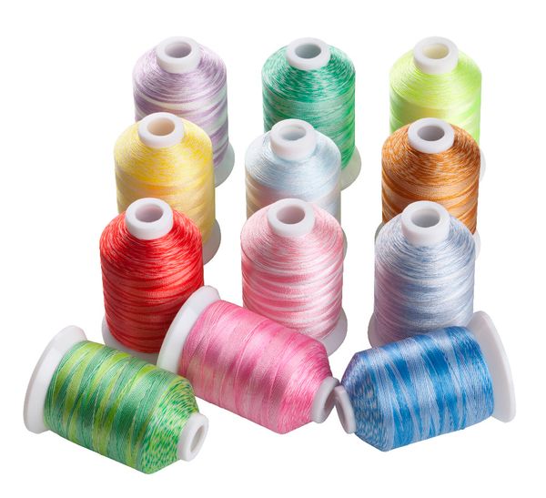 simthread variegated colors polyester embroidery machine thread 1000m/spool, Black;white
simthread variegated colors polyester embroidery machine thread 1000m/spool, Black;white