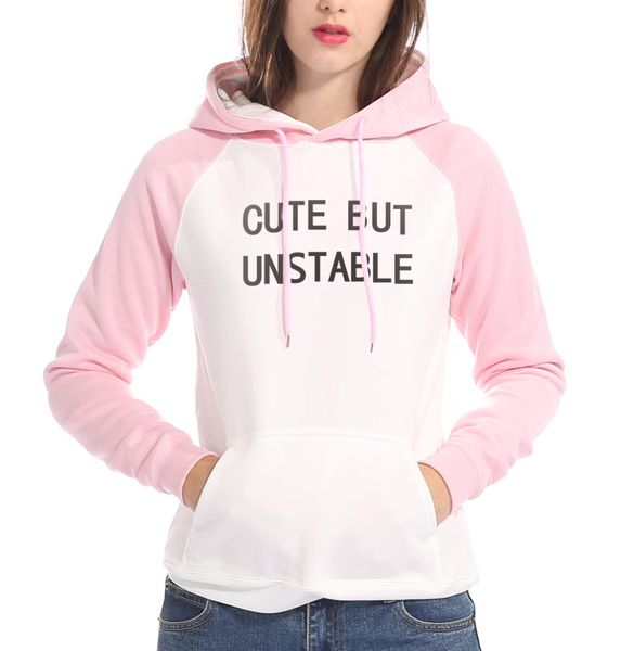 2019 streetwear women's hoodies cute but unstable letters print pullovers raglan long sleeve sweatshirts femme loose tracksuits, Black
2019 streetwear women's hoodies cute but unstable letters print pullovers raglan long sleeve sweatshirts femme loose tracksuits, Black