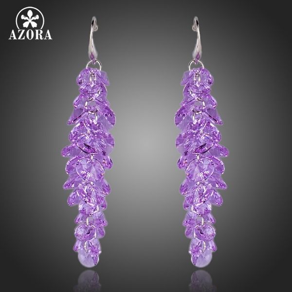 azora purple stellux austrian crystal romantic lavender drop earrings te0097, Silver
azora purple stellux austrian crystal romantic lavender drop earrings te0097, Silver