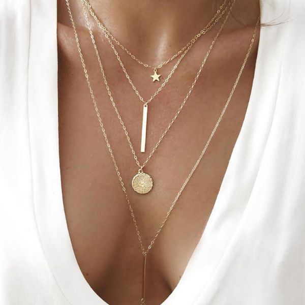 gold color choker necklace for women alloy chain bar star pendant necklace chocker collier femme colar female jewelry, Silver
gold color choker necklace for women alloy chain bar star pendant necklace chocker collier femme colar female jewelry, Silver