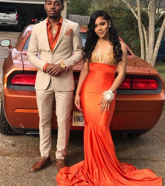 chic orange mermaid sequined prom dresses deep v neck appliqued empire waist formal dress sweep train evening gowns, Black
chic orange mermaid sequined prom dresses deep v neck appliqued empire waist formal dress sweep train evening gowns, Black