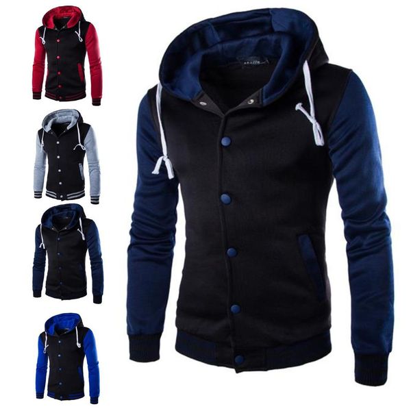 casual jacket men color block slim warm button up baseball jacket hoodies coat outwear, Black;brown
casual jacket men color block slim warm button up baseball jacket hoodies coat outwear, Black;brown