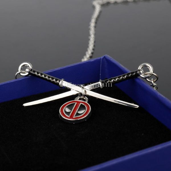 new deadpool necklace knives pendant alloy necklace cartoon face mask fashion movie jewelry gift ing, Silver
new deadpool necklace knives pendant alloy necklace cartoon face mask fashion movie jewelry gift ing, Silver