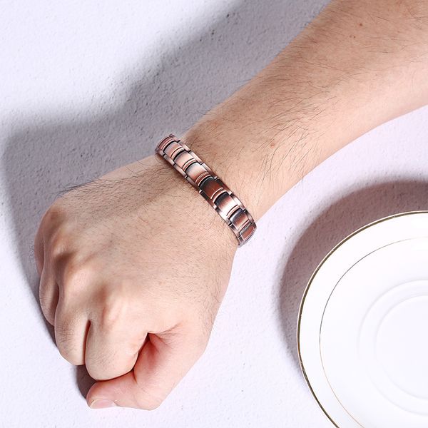 vnox magetic therapy healing bracelets for men copper male health care casual jewelry 2500 gauss energy power, Black
vnox magetic therapy healing bracelets for men copper male health care casual jewelry 2500 gauss energy power, Black