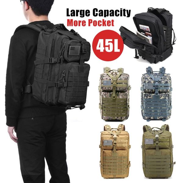 45l large capacity man army tactical backpacks waterproof bug out bag outdoor sport hiking camping hunting 3p rucksack
45l large capacity man army tactical backpacks waterproof bug out bag outdoor sport hiking camping hunting 3p rucksack