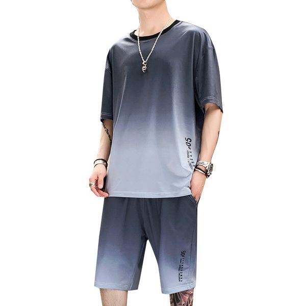 mens track suit set letter print summer outfits male t-shirt shorts 2pcs tracksuit mens leisure fitness joggers sportswear plus size, Gray
mens track suit set letter print summer outfits male t-shirt shorts 2pcs tracksuit mens leisure fitness joggers sportswear plus size, Gray