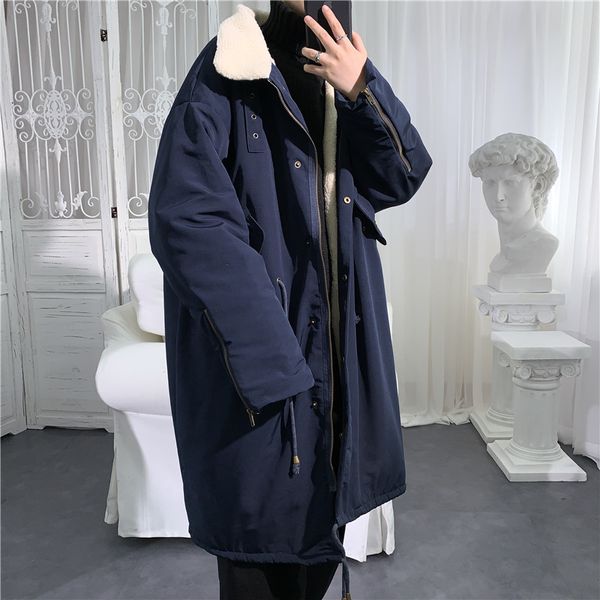 men's cotton-padded jacket new style in autumn and winter 2019: slim, thick, long coat, loose and casual, youth men's wear, Black
men's cotton-padded jacket new style in autumn and winter 2019: slim, thick, long coat, loose and casual, youth men's wear, Black