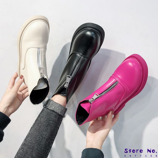 shoes fashion boots woman lace up booties ladies low heels booties martins for women round toe zipper punk rubber flat mid-calf, Black
shoes fashion boots woman lace up booties ladies low heels booties martins for women round toe zipper punk rubber flat mid-calf, Black