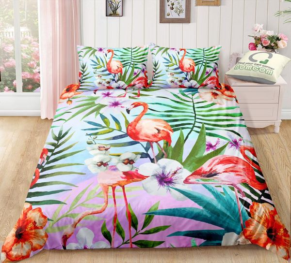 bomcom 3d digital printing bedding set watercolor tropical floral pattern with flamingo 3-piece duvet cover sets 100% microfiber
bomcom 3d digital printing bedding set watercolor tropical floral pattern with flamingo 3-piece duvet cover sets 100% microfiber