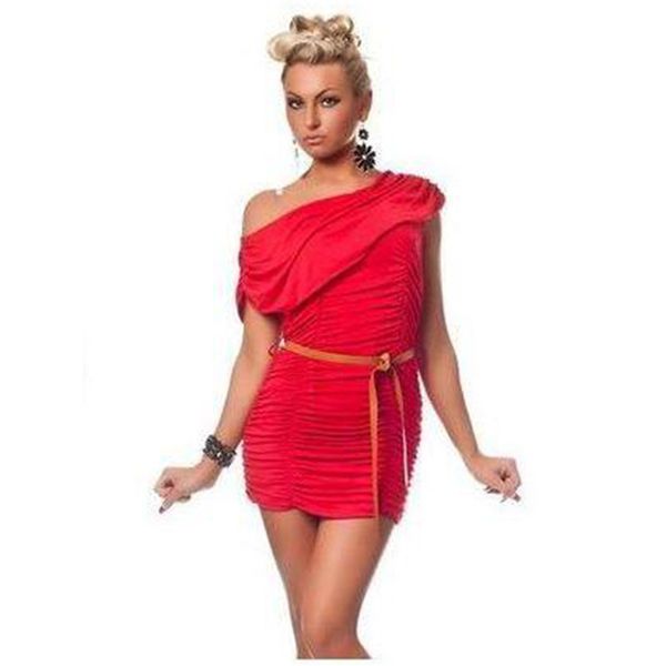 women stylish one shoulder mini bodycon red white pleated elegant evening cocktail party dress, Black
women stylish one shoulder mini bodycon red white pleated elegant evening cocktail party dress, Black