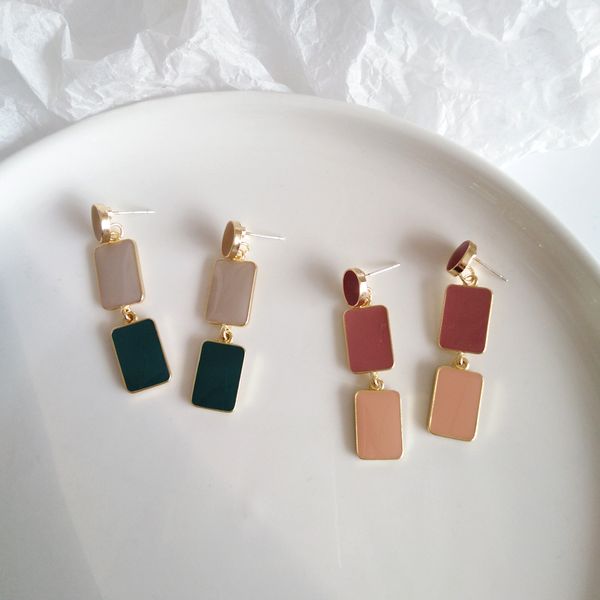 minimalist style geometric square tassel earrings french gentle temperament color matching stud earrings for women jewelry, Golden;silver
minimalist style geometric square tassel earrings french gentle temperament color matching stud earrings for women jewelry, Golden;silver