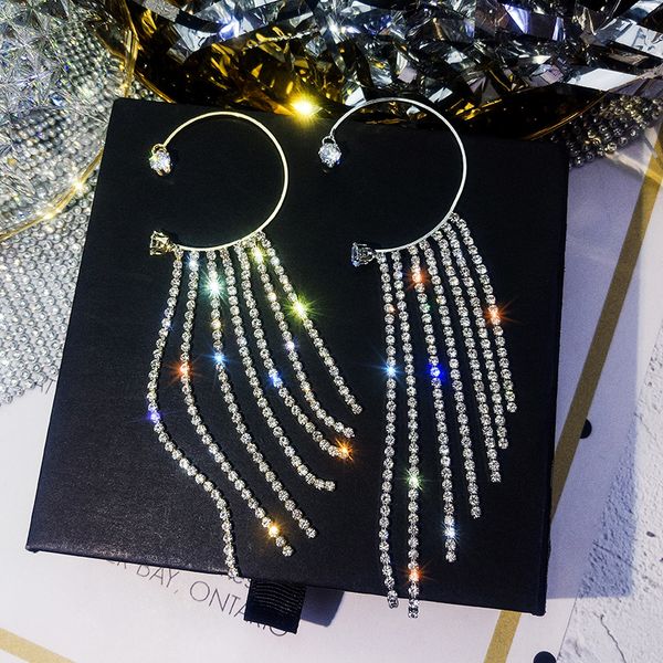 long tassel ear clips without pierced female earrings temperament cold wind clip ear earrings bone clip female, Golden;silver
long tassel ear clips without pierced female earrings temperament cold wind clip ear earrings bone clip female, Golden;silver