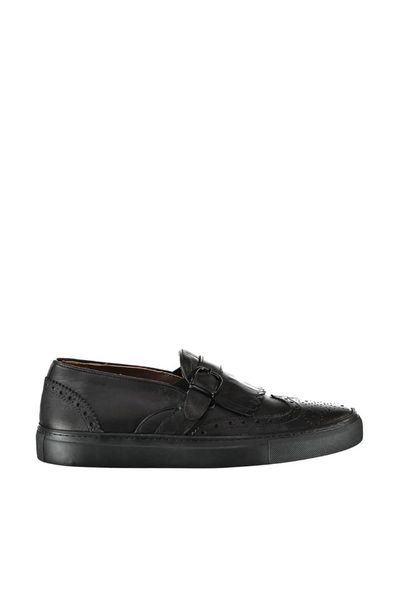 derimod genuine leather black men 's shoes