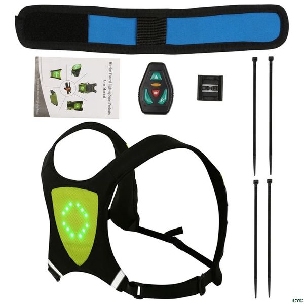 cycling vest wireless remote control turn signal swerve warning bicycle night safety led light usb rechargeable reflective, Black
cycling vest wireless remote control turn signal swerve warning bicycle night safety led light usb rechargeable reflective, Black