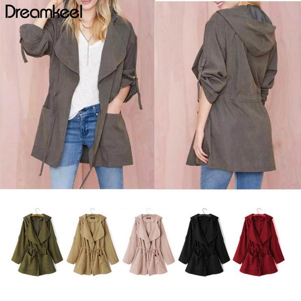 long sleeve hooded coat women 2019 new jacket coat autumn female loose outwear jacket casual elastic waist pocket kimono y, Black;brown
long sleeve hooded coat women 2019 new jacket coat autumn female loose outwear jacket casual elastic waist pocket kimono y, Black;brown