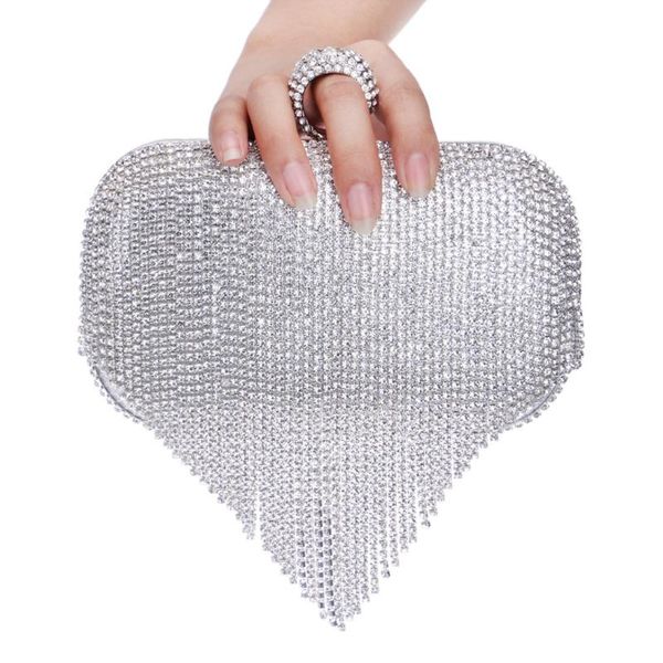 sparkly women tassel bag rhinestones beaded lady handbags small cluthes evening bag for party wedding heart shape purse sac
sparkly women tassel bag rhinestones beaded lady handbags small cluthes evening bag for party wedding heart shape purse sac