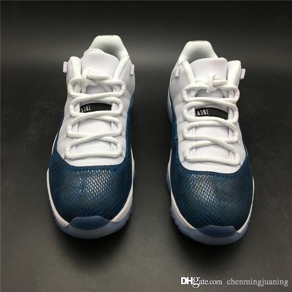 2019 release 11 low blue snakeskin basketball shoes men 11s xi white black navy athletic sneakers with original box cd6846-102
2019 release 11 low blue snakeskin basketball shoes men 11s xi white black navy athletic sneakers with original box cd6846-102