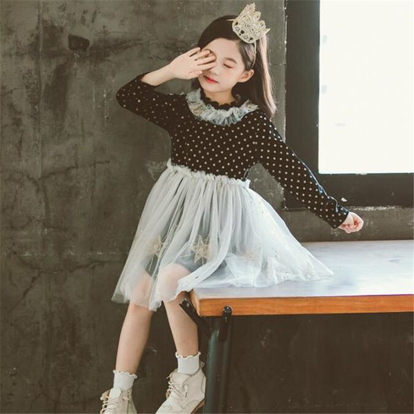 wholesale girls dots dress children dress kids clothing, Red;yellow