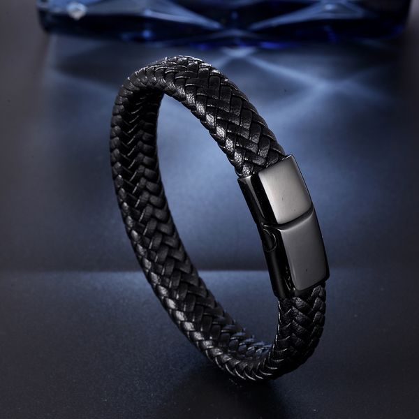 europe and the united sell like titanium steel jewelry stainless braided leather cord man magnetic bracelet chain, Black
europe and the united sell like titanium steel jewelry stainless braided leather cord man magnetic bracelet chain, Black