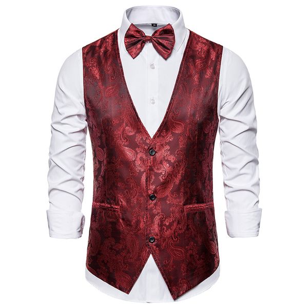men's vests mens wine red paisley vest single breasted v-neck wedding groom suit men gothic steampunk waistcoat victorian gilet homme, Black;white
men's vests mens wine red paisley vest single breasted v-neck wedding groom suit men gothic steampunk waistcoat victorian gilet homme, Black;white