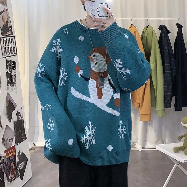 men's sweaters winter sweater men warm fashion cartoon o-neck knitted pullover man streetwear wild loose long-sleeved male clothes, White;black
men's sweaters winter sweater men warm fashion cartoon o-neck knitted pullover man streetwear wild loose long-sleeved male clothes, White;black