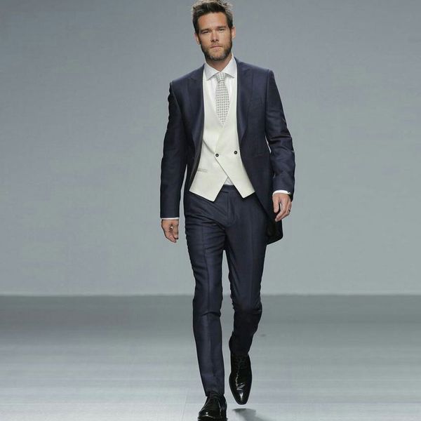 italian dark blue suits for men groom wedding tuxedo terno masculino man blazer ivory vest groomsmen attires 3piece costume homme, Black;gray
italian dark blue suits for men groom wedding tuxedo terno masculino man blazer ivory vest groomsmen attires 3piece costume homme, Black;gray