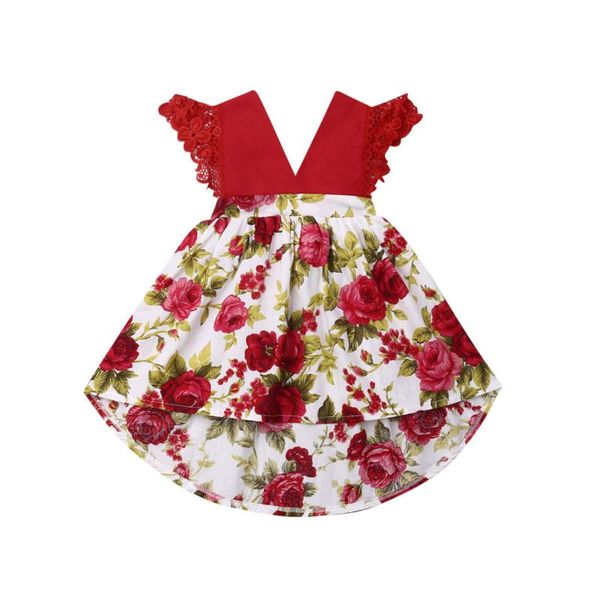 1-6y summer toddler kids baby girl dress lace sleeve flowers print princess dress casual clothes, Red;yellow
1-6y summer toddler kids baby girl dress lace sleeve flowers print princess dress casual clothes, Red;yellow