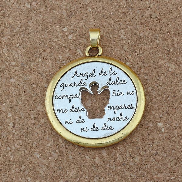 two-tone angel de li guanda dulce charm pendant fit pendant necklace jewelry diy 37x47mm 20pcs/lot a-358a, Bronze;silver
two-tone angel de li guanda dulce charm pendant fit pendant necklace jewelry diy 37x47mm 20pcs/lot a-358a, Bronze;silver