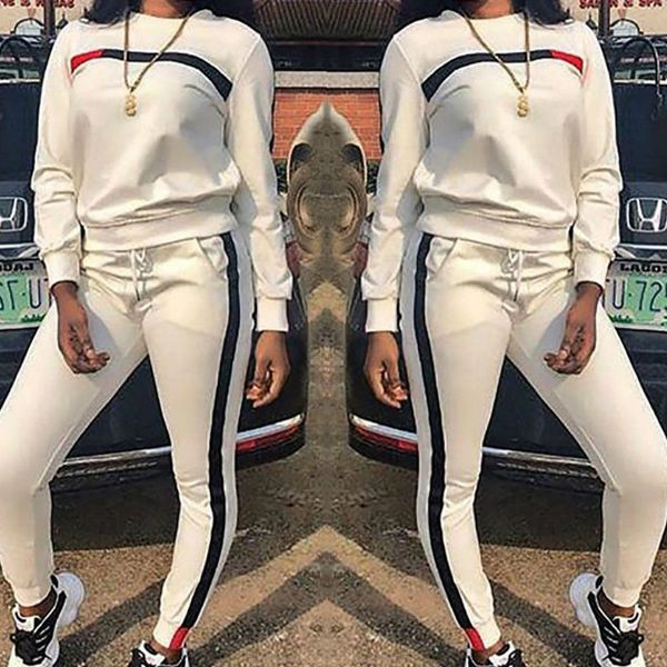 hirigin women hoodie sets long sleeve o-neck pullover sweatshirt + side striped long pants 2pcs autumn winter warm basic suits, White
hirigin women hoodie sets long sleeve o-neck pullover sweatshirt + side striped long pants 2pcs autumn winter warm basic suits, White