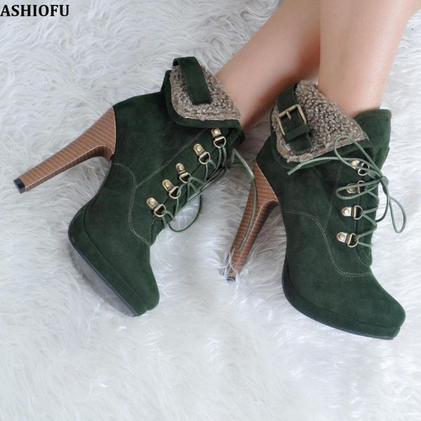 ashiofu handmade new ladies high heel boots shoelace warm ankle boots fashion buckle deco winter short shoes, Black
ashiofu handmade new ladies high heel boots shoelace warm ankle boots fashion buckle deco winter short shoes, Black