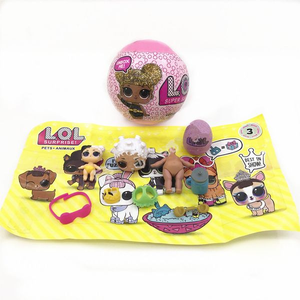 american style glitter pet doll 9.8cm ball action figures doll girls' boy doll christmas gift toy zx321
american style glitter pet doll 9.8cm ball action figures doll girls' boy doll christmas gift toy zx321