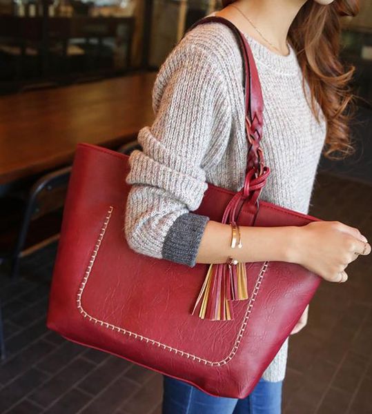 summer early autumn style simple solid color new tassel handbag fashion shoulder diagonal pu big bag
summer early autumn style simple solid color new tassel handbag fashion shoulder diagonal pu big bag