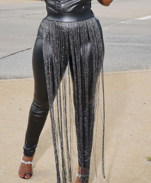 women's pants & capris bkld fashion leather women 2021 autumn high waist trousers clubwear tassel patchwork black bodycon long, Black;white
women's pants & capris bkld fashion leather women 2021 autumn high waist trousers clubwear tassel patchwork black bodycon long, Black;white