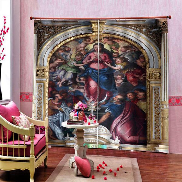 customize blackout curtain virgin mary and european angels curtains for living room bedroom window curtains
customize blackout curtain virgin mary and european angels curtains for living room bedroom window curtains