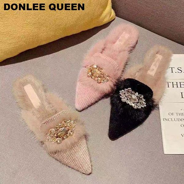 rhinestone buckle mules shoes women flat fur slippers crystal plush slides casual fuzzy home shoe winter flip flops female mujer, Black
rhinestone buckle mules shoes women flat fur slippers crystal plush slides casual fuzzy home shoe winter flip flops female mujer, Black